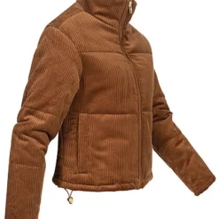 Urban Classics Damen Kurze Cord Puffer Jacke 2-Pockets Stehkragen Toffee Braun 8 Urban Classics Damen Kurze Cord Puffer Jacke 2-Pockets Stehkragen Toffee Braun -Vero Moda Verkaufsgeschäft 21090064 2