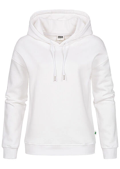 Urban Classics Damen Basic Organic Hoodie Kapuze Rippblenden Weiss 3 Urban Classics Damen Basic Organic Hoodie Kapuze Rippblenden Weiss