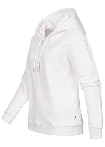 Urban Classics Damen Basic Organic Hoodie Kapuze Rippblenden Weiss 4 Urban Classics Damen Basic Organic Hoodie Kapuze Rippblenden Weiss – Bild 2
