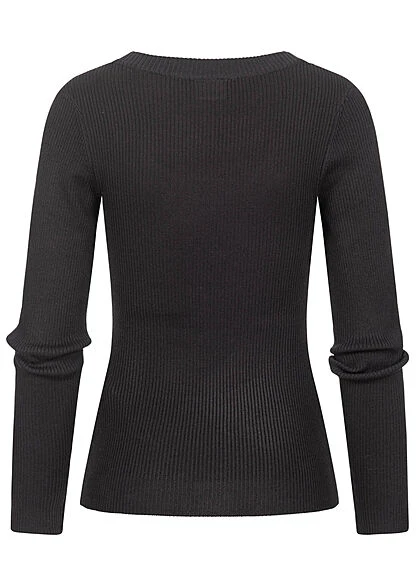Urban Classics Damen Ribbed Longsleeve Pullover Mit Weitem Ausschnitt Schwarz 4 Urban Classics Damen Ribbed Longsleeve Pullover Mit Weitem Ausschnitt Schwarz – Bild 2