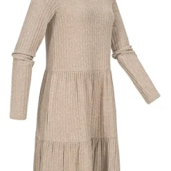 VILA Damen NOOS Ribbed Stufen Strickkleid Fungi Braun 7 VILA Damen NOOS Ribbed Stufen Strickkleid Fungi Braun -Vero Moda Verkaufsgeschäft 21090099 1