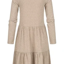 VILA Damen NOOS Ribbed Stufen Strickkleid Fungi Braun 8 VILA Damen NOOS Ribbed Stufen Strickkleid Fungi Braun -Vero Moda Verkaufsgeschäft 21090099 2