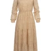 Hailys Damen Maxi Kleid Langarm Volant Details Leo Muster Beige 1 Hailys Damen Maxi Kleid Langarm Volant Details Leo Muster Beige -Vero Moda Verkaufsgeschäft 21092161