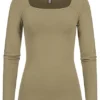 ONLY Damen Longsleeve Pullover Mit Carree-Ausschnitt Mermaid Grün 2 ONLY Damen Longsleeve Pullover Mit Carree-Ausschnitt Mermaid Grün -Vero Moda Verkaufsgeschäft 21092259