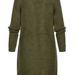 ONLY Damen NOOS Midi Strickcardigan 2-Pockets Offener Schnitt Khaki Melange -Vero Moda Verkaufsgeschäft 21093144 2