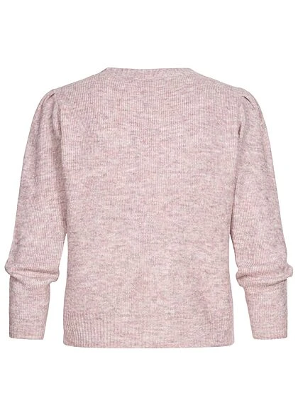 ONLY Damen V-Neck Strickcardigan Mit Knopfleiste & Puffärmel Lavender Lila Blau 4 ONLY Damen V-Neck Strickcardigan Mit Knopfleiste & Puffärmel Lavender Lila Blau – Bild 2