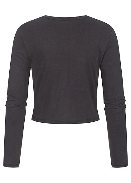 ONLY Damen Kurzes Longleeve Mit Drehdetail Schwarz 4 ONLY Damen Kurzes Longleeve Mit Drehdetail Schwarz – Bild 2