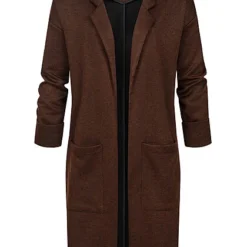 Pieces Damen NOOS 3/4 Arm V-Neck Blazer 2-Pockets Offener Schnitt Mocha Bisque