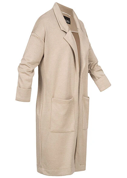 Pieces Damen NOOS 3/4 Arm V-Neck Blazer 2-Pockets Offener Schnitt Silver Mink 4 Pieces Damen NOOS 3/4 Arm V-Neck Blazer 2-Pockets Offener Schnitt Silver Mink – Bild 2