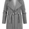 Styleboom Fashion Damen Übergangs Fleece Mantel Tunnelzug 2-Pockets D. Grau -Vero Moda Verkaufsgeschäft 21096689