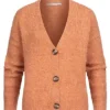 ONLY Damen V-Neck Cardigan Strickjacke Knopfleiste Burnt Sienna Braun 1 ONLY Damen V-Neck Cardigan Strickjacke Knopfleiste Burnt Sienna Braun -Vero Moda Verkaufsgeschäft 21101261