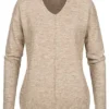 Clodus Damen Strick Pullover Longsleeve Sweater V-Neck Camel Braun -Vero Moda Verkaufsgeschäft 21102008