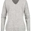 Clodus Damen Strick Pullover Longsleeve Sweater V-Neck Hell Grau 1 Clodus Damen Strick Pullover Longsleeve Sweater V-Neck Hell Grau -Vero Moda Verkaufsgeschäft 21102009
