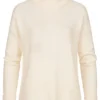 Clodus Damen Strickpullover Longsleeve Mit Rollkragen Off Weiss