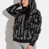 Champion Damen Fleece Hoodie Mit Kapuze & AOP Logo Print Schwarz Weiss 1 Champion Damen Fleece Hoodie Mit Kapuze & AOP Logo Print Schwarz Weiss -Vero Moda Verkaufsgeschäft 21103060