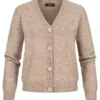 Clodus Damen V-Neck Viskose Strickjacke Cardigan Mit Knopfleiste Camel Braun 1 Clodus Damen V-Neck Viskose Strickjacke Cardigan Mit Knopfleiste Camel Braun -Vero Moda Verkaufsgeschäft 21103089