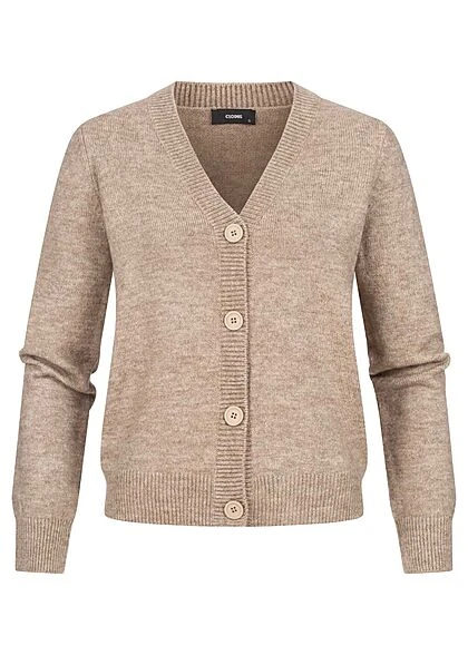 Clodus Damen V-Neck Viskose Strickjacke Cardigan Mit Knopfleiste Camel Braun 3 Clodus Damen V-Neck Viskose Strickjacke Cardigan Mit Knopfleiste Camel Braun
