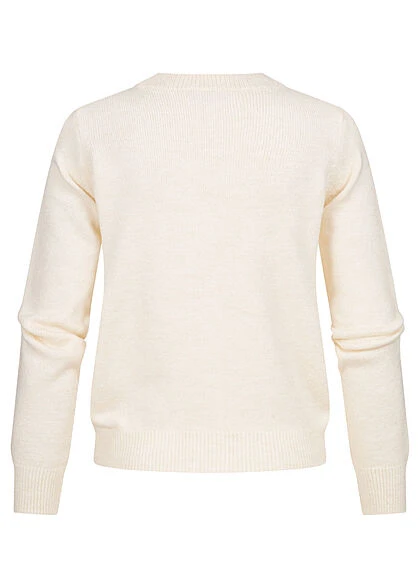 Clodus Damen V-Neck Viskose Strickjacke Cardigan Mit Knopfleiste Off Weiss 4 Clodus Damen V-Neck Viskose Strickjacke Cardigan Mit Knopfleiste Off Weiss – Bild 2