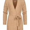Styleboom Fashion Damen Midi Struktur Cardigan Mit Bindegürtel Beige 1 Styleboom Fashion Damen Midi Struktur Cardigan Mit Bindegürtel Beige -Vero Moda Verkaufsgeschäft 21106797