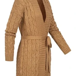 Styleboom Fashion Damen Midi Struktur Cardigan Mit Bindegürtel Camel Braun 6 Styleboom Fashion Damen Midi Struktur Cardigan Mit Bindegürtel Camel Braun -Vero Moda Verkaufsgeschäft 21106799 1
