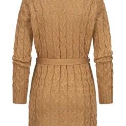 Styleboom Fashion Damen Midi Struktur Cardigan Mit Bindegürtel Camel Braun 7 Styleboom Fashion Damen Midi Struktur Cardigan Mit Bindegürtel Camel Braun -Vero Moda Verkaufsgeschäft 21106799 2