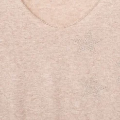 Styleboom Fashion Damen Sweater V-Neck Strasssteine Sternenmuster Beige 7 Styleboom Fashion Damen Sweater V-Neck Strasssteine Sternenmuster Beige -Vero Moda Verkaufsgeschäft 21106846 2