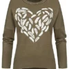 Styleboom Fashion Damen Sweater Mit Federn Print Und Strasssteinen Oliv Grün 2 Styleboom Fashion Damen Sweater Mit Federn Print Und Strasssteinen Oliv Grün -Vero Moda Verkaufsgeschäft 21106851