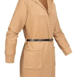 Styleboom Fashion Damen Cardigan Mit Kapuze Und Gürtel 2-Pockets Camel Braun -Vero Moda Verkaufsgeschäft 21106869 1