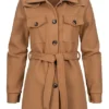 Styleboom Fashion Damen Fleece Coatigan Jacke Mit Bindegürtel Camel Braun -Vero Moda Verkaufsgeschäft 21106925