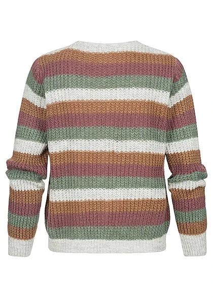 Hailys Damen Cardigan Strickjacke V-Neck Gestreift Multicolor 4 Hailys Damen Cardigan Strickjacke V-Neck Gestreift Multicolor – Bild 2