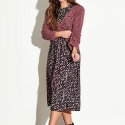 Hailys Damen Maxi Kleid Longsleeve Elastische Taille Blumenprint Schwarz 9 Hailys Damen Maxi Kleid Longsleeve Elastische Taille Blumenprint Schwarz -Vero Moda Verkaufsgeschäft 21109100 3