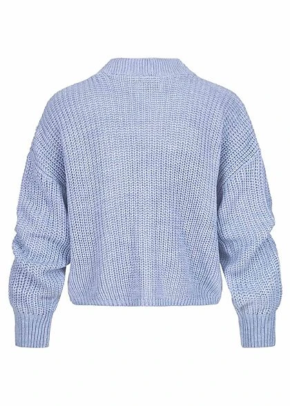 ONLY Damen NOOS V-Neck Strickcardigan Mit Knopfleiste Heron Blau 4 ONLY Damen NOOS V-Neck Strickcardigan Mit Knopfleiste Heron Blau – Bild 2