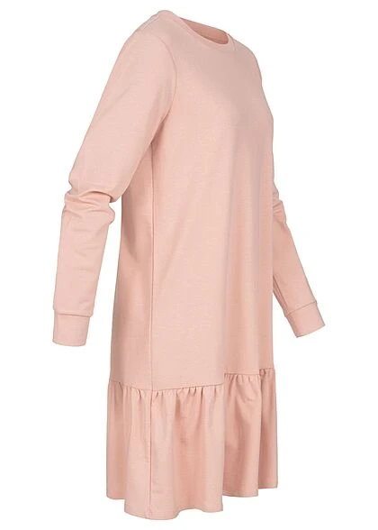 ONLY Damen NOOS Sweat Kleid Mit Ausgestellten Rock Smoke Rosa 4 ONLY Damen NOOS Sweat Kleid Mit Ausgestellten Rock Smoke Rosa – Bild 2