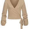 Vero Moda Damen Kurzer V-Neck Wickelcardigan Mit Bindedetail Seitlich Silver Mink Beige 1 Vero Moda Damen Kurzer V-Neck Wickelcardigan Mit Bindedetail Seitlich Silver Mink Beige -Vero Moda Verkaufsgeschäft 21110093