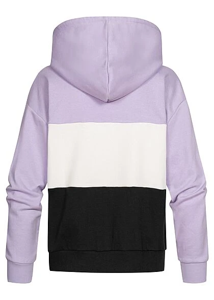 JACQUELINE DE YONG JDY By ONLY Damen Colorblock Sweat Hoodie Mit Kapuze & Tunnelzug Lila Weiss Schwarz 5 JACQUELINE DE YONG JDY By ONLY Damen Colorblock Sweat Hoodie Mit Kapuze & Tunnelzug Lila Weiss Schwarz – Bild 3
