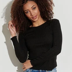 ONLY Damen Struktur Longsleeve Pullover Mit Frilldetails Am Saum Schwarz 7 ONLY Damen Struktur Longsleeve Pullover Mit Frilldetails Am Saum Schwarz -Vero Moda Verkaufsgeschäft 21110275 2