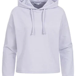 ONLY Damen NOOS Kurzer Basic Hoodie Mit Kapuze & Tunnelzug Cosmic Sky Lila