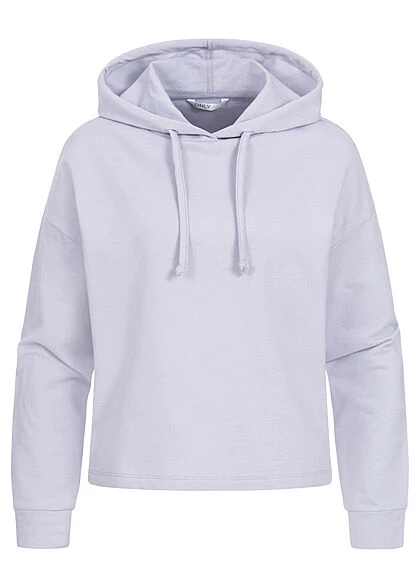 ONLY Damen NOOS Kurzer Basic Hoodie Mit Kapuze & Tunnelzug Cosmic Sky Lila 3 ONLY Damen NOOS Kurzer Basic Hoodie Mit Kapuze & Tunnelzug Cosmic Sky Lila