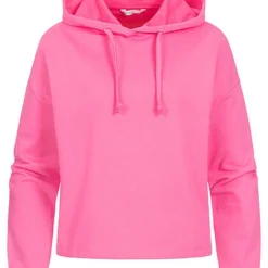 ONLY Damen NOOS Kurzer Basic Hoodie Mit Kapuze & Tunnelzug Gin Fizz Pink