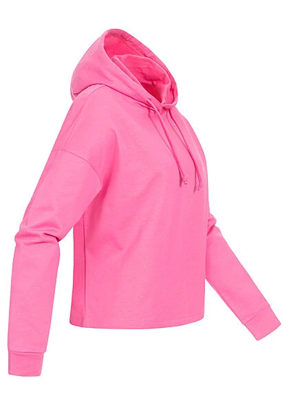 ONLY Damen NOOS Kurzer Basic Hoodie Mit Kapuze & Tunnelzug Gin Fizz Pink 4 ONLY Damen NOOS Kurzer Basic Hoodie Mit Kapuze & Tunnelzug Gin Fizz Pink – Bild 2
