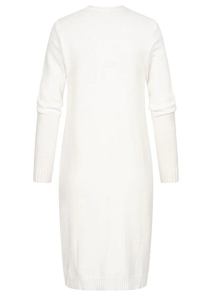 VILA Damen NOOS Longform Cardigan Offener Schnitt 2-Pockets Alyssum Weiss 5 VILA Damen NOOS Longform Cardigan Offener Schnitt 2-Pockets Alyssum Weiss – Bild 3