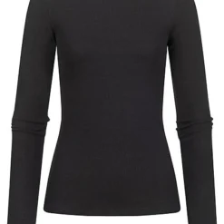 JJXX Damen NOOS Ribbed Longsleeve Leichter Pullover Schwarz