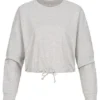 ONLY Damen NOOS Kurzer Pullover Sweater Mit Tunnelzug Zum Schnüren Hellgrau Melange -Vero Moda Verkaufsgeschäft 21110390