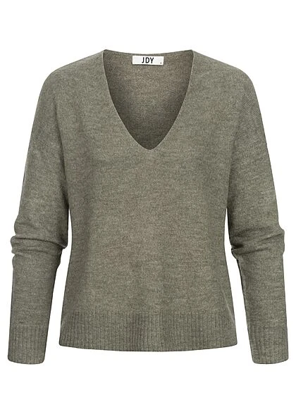 JACQUELINE DE YONG JDY By ONLY Damen NOOS V-Neck Pullover Mit Tiefer Schulter Kalamata Oliv 3 JACQUELINE DE YONG JDY By ONLY Damen NOOS V-Neck Pullover Mit Tiefer Schulter Kalamata Oliv