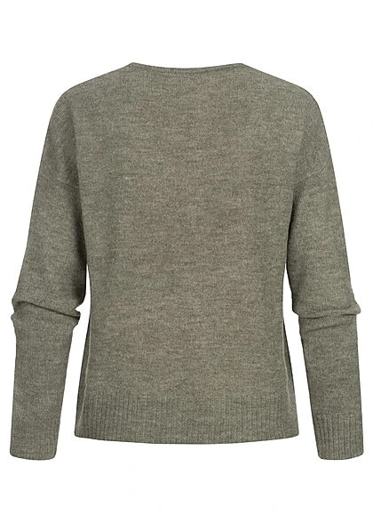 JACQUELINE DE YONG JDY By ONLY Damen NOOS V-Neck Pullover Mit Tiefer Schulter Kalamata Oliv 4 JACQUELINE DE YONG JDY By ONLY Damen NOOS V-Neck Pullover Mit Tiefer Schulter Kalamata Oliv – Bild 2