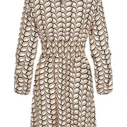 Cloud5ive Damen Retro LA Kleid Chiffon Crep Kleid Gummibund Print Beige Schwarz 8 Cloud5ive Damen Retro LA Kleid Chiffon Crep Kleid Gummibund Print Beige Schwarz -Vero Moda Verkaufsgeschäft 21116043 2