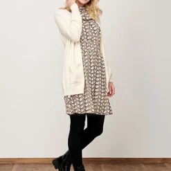 Cloud5ive Damen Retro LA Kleid Chiffon Crep Kleid Gummibund Print Beige Schwarz 9 Cloud5ive Damen Retro LA Kleid Chiffon Crep Kleid Gummibund Print Beige Schwarz -Vero Moda Verkaufsgeschäft 21116043 3