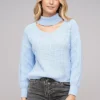 Cloud5ive Damen Pullover Mit Stehrollkragen Und V-Ausschnitt Blau 1 Cloud5ive Damen Pullover Mit Stehrollkragen Und V-Ausschnitt Blau -Vero Moda Verkaufsgeschäft 21116071