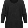 Cloud5ive Damen Pullover Mit 7/8 Fledermausärmeln V-Neck Schwarz 1 Cloud5ive Damen Pullover Mit 7/8 Fledermausärmeln V-Neck Schwarz -Vero Moda Verkaufsgeschäft 21116078