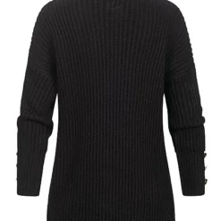 Styleboom Fashion Damen Longform Rollkragen Pullover Mit Deko Knöpfen Schwarz 7 Styleboom Fashion Damen Longform Rollkragen Pullover Mit Deko Knöpfen Schwarz -Vero Moda Verkaufsgeschäft 21116967 2